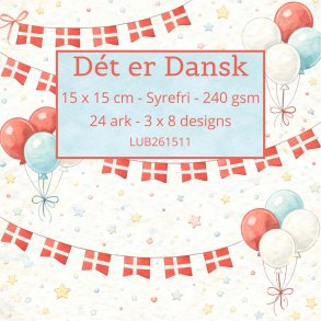 Papirblok D�t er Dansk 15 x 15 cm - Luna Hobby