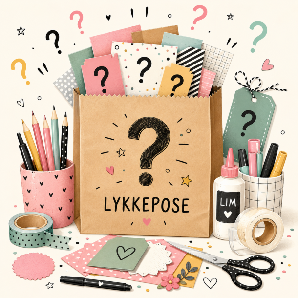 3D ark - LYKKEPOSE - 10 ass. baggrundspapir