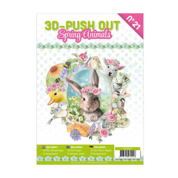 3D Push Out boek 21 - Spring Animals