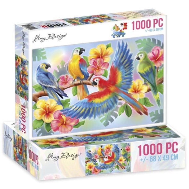 Puslespil 1000brikker Parrots