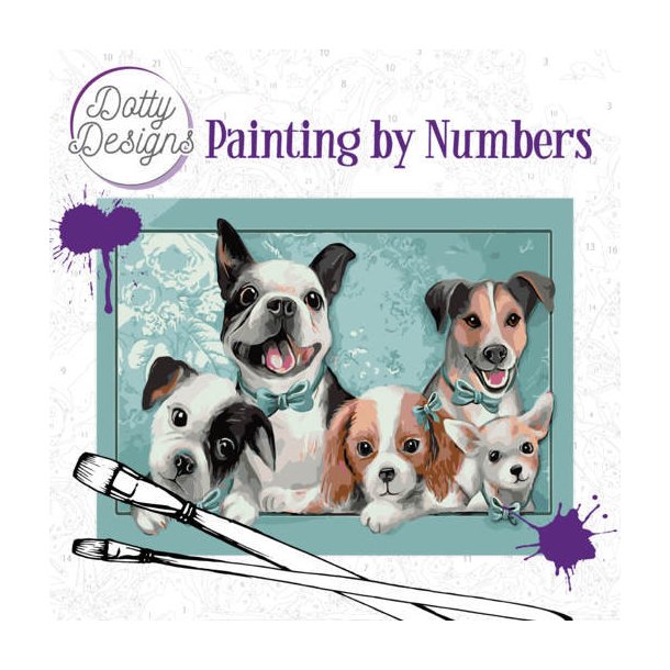 Painting By Numbers Canvas Dogs 40x50cm