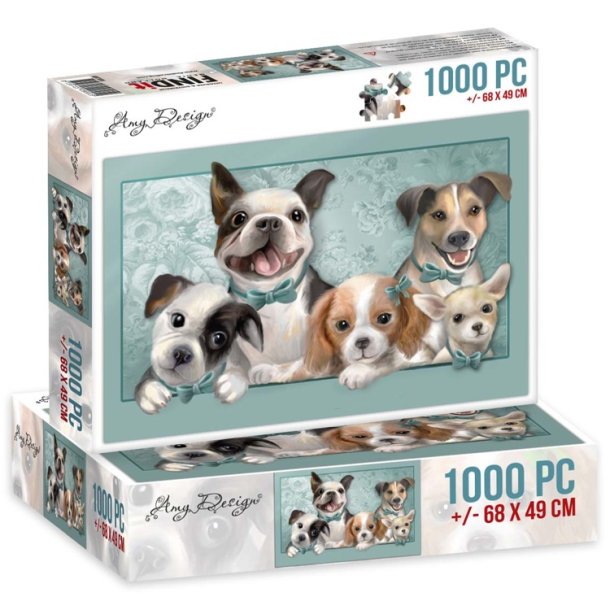 Puslespil 1000brikker Dogs