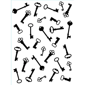 Embossingfolder Antique Keys D8