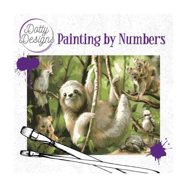 sloth paint by number