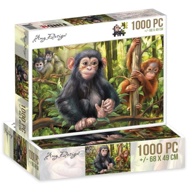 Puslespil 1000brikker Monkeys