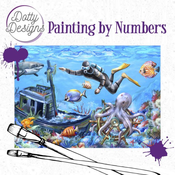 Painting By Numbers Canvas Diving 40x50cm