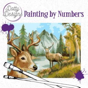 Painting By Numbers Canvas Deer 40x50cm