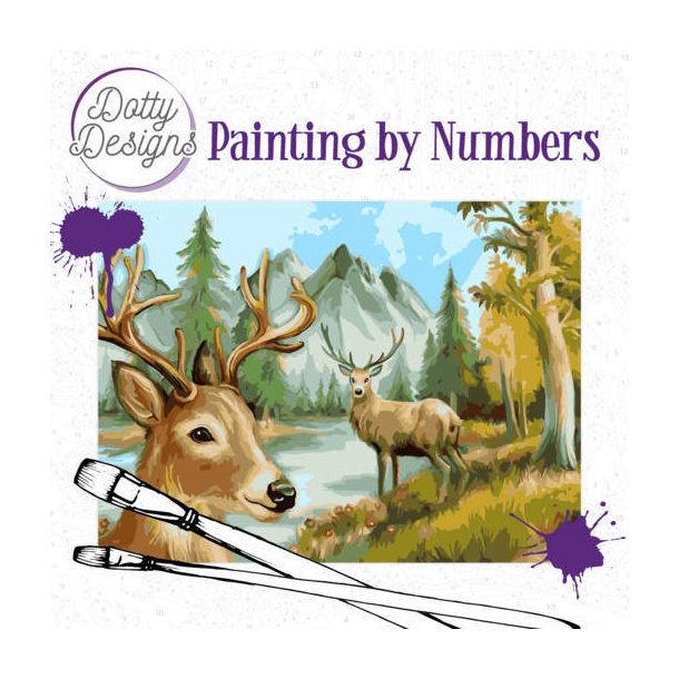 Painting By Numbers Canvas Deer 40x50cm