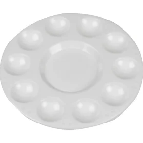 Rund palette med 11 rum, 17 cm, hvid 1stk