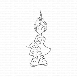 Gummistempel Minnie dansar gummiapan ST27