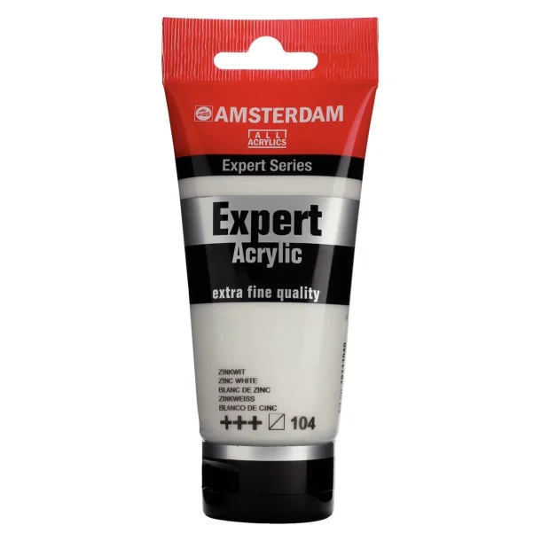 AMSTERDAM Expert Series acrylic tube 75 ml Zinc White 104