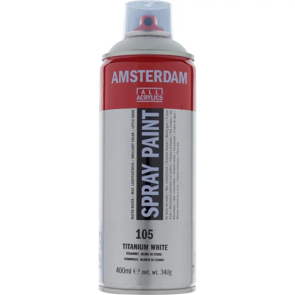 AMSTERDAM Spray paint 400 ml Titanium White 105