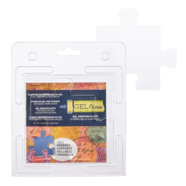 Gel Press  Gel Printing Plate Puzzle Piece 4x4"