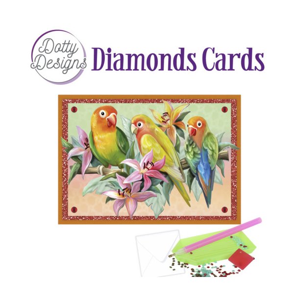 Diamonds cards Tropical Birds