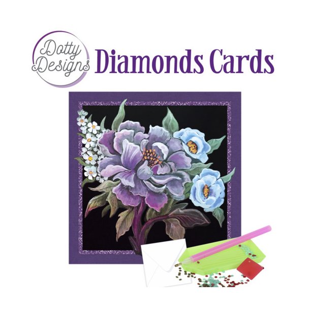 Diamonds cards Purple Peonie
