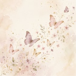 Papirblok Sensommer Blomster 15 x 15 cm - Luna Hobby
