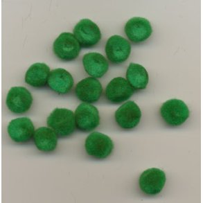 Pom Pom 10mm gr�n 100stk.