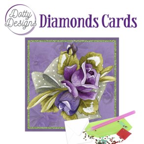 Diamonds cards Purple Roses