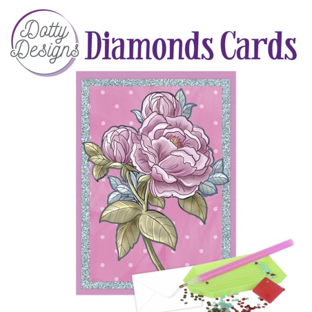 Diamonds cards Old pink peony