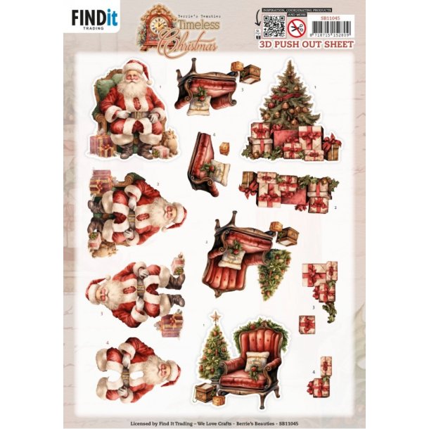 3D udstanset ark Timeless Christmas - Timeless Tree