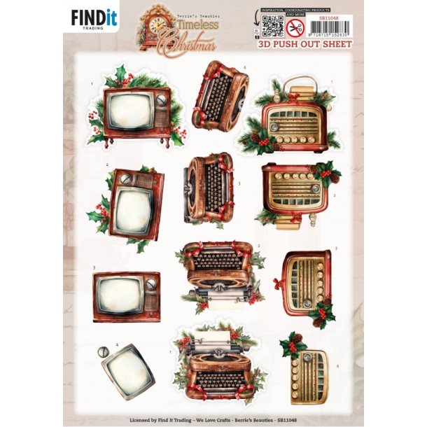 3D udstanset ark Timeless Christmas - Timeless Devices