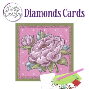 Diamonds cards Large Pink Peony