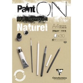 Paint-on Naturel blok A4 Multi teknik