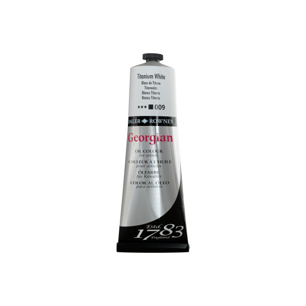 Georgian Titanium White olie maling 225 ml.  Daler Rowney 009