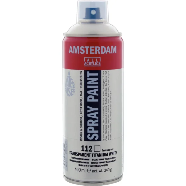 AMSTERDAM Spray paint 400 ml Transparent Titanium White 112