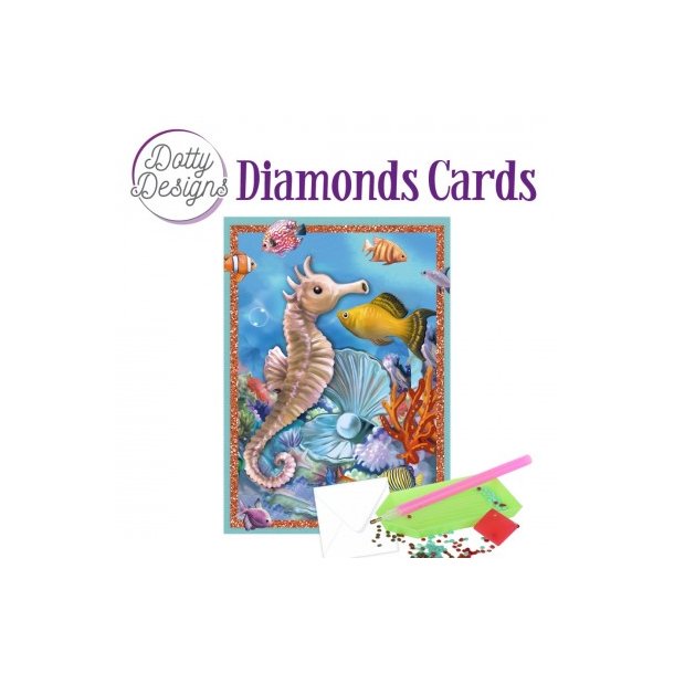 Dotty Designs Diamond Cards - Sea Horse