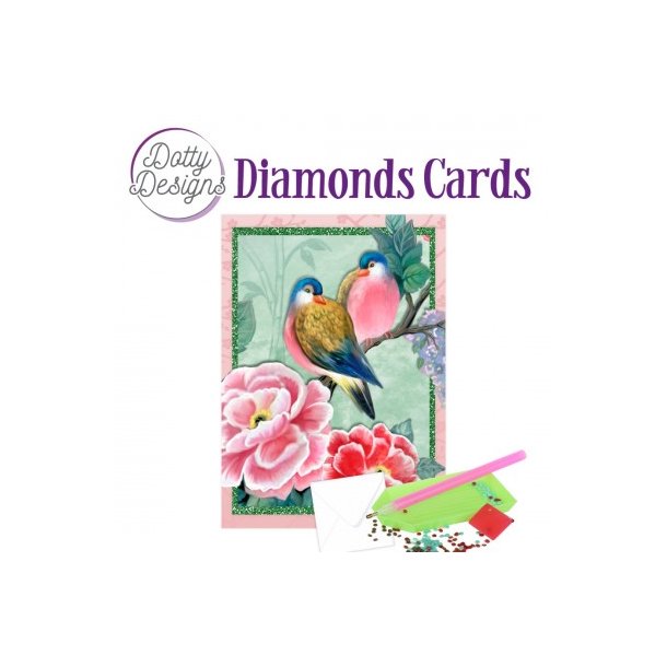 Dotty Designs Diamond Cards - Birds And Flowers