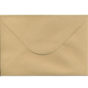 Kuvert C6 genbrugs farve /natur 10stk
