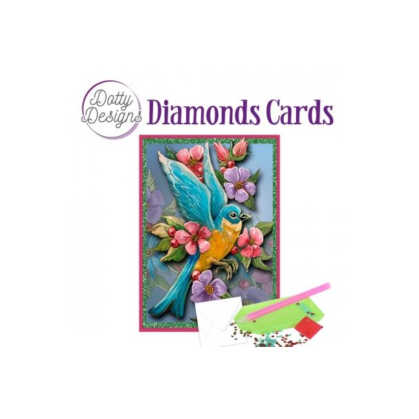 Dotty Designs Diamond Cards - Flying Blue Bird