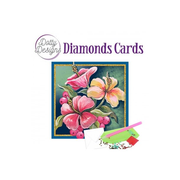 Dotty Design Diamond Card - Beautiful Flowers