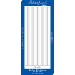 Stickers glimmer kanter sort S10