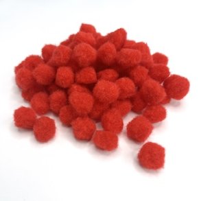 Pom Pom 15mm r�d 85stk