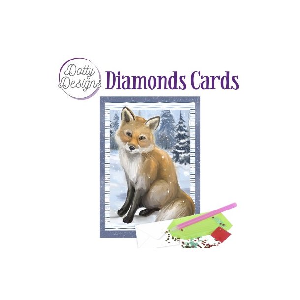 Dotty Designs Diamond Cards - Fox In The Snow