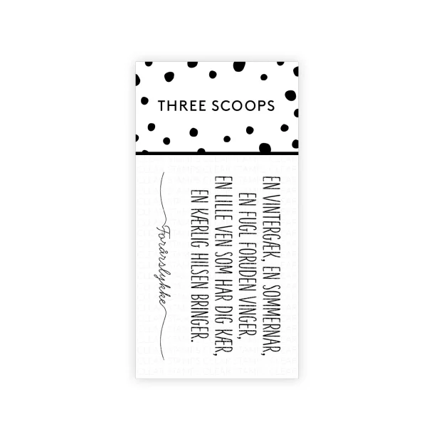 Three Scoops akrylstempel En vintergk, en sommernar