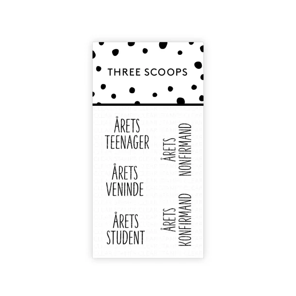 Akrylstempel st rets teenager Three Scoops