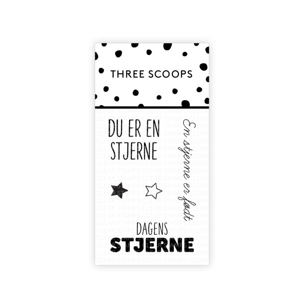 Akrylstempel Du er en stjerne - en stjerne er fdt Three Scoops