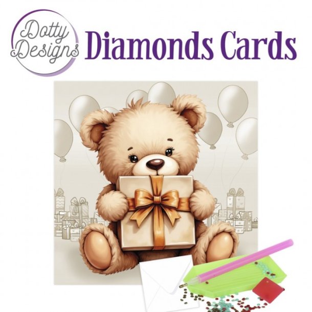 Dotty Designs Diamond Cards - Teddy 1