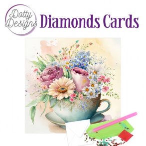 Doty Designs Diamond Cards - Cup of Blooms 1