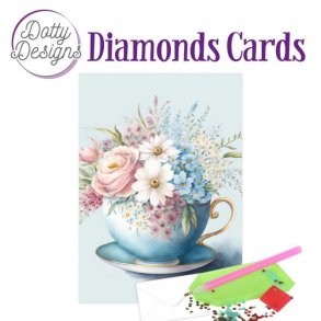 Doty Designs Diamond Cards - Cup of Blooms 2