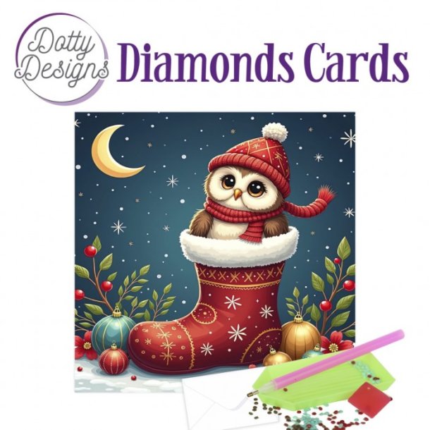 Dotty Designs Diamond Cards - Christmas Owl 1