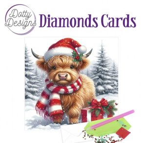 Dotty Designs Diamond Cards - Christmas Cow 2