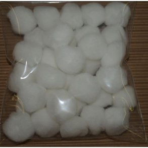 pom pom 20mm hvid 55stk