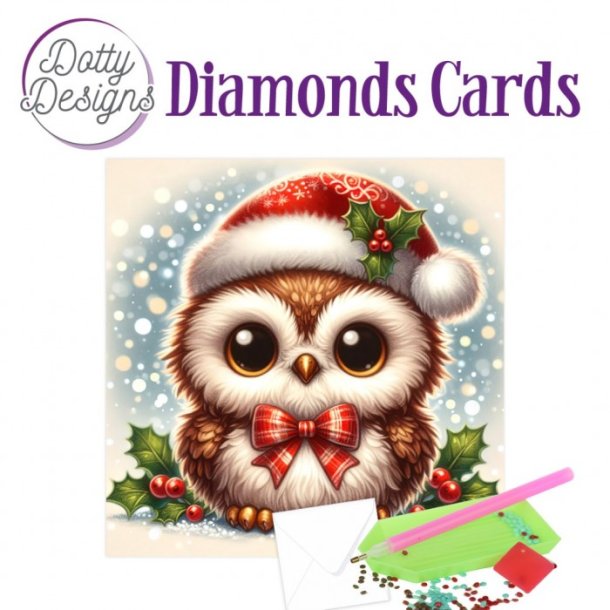 Dotty Designs Diamond Cards - Christmas Owl 2