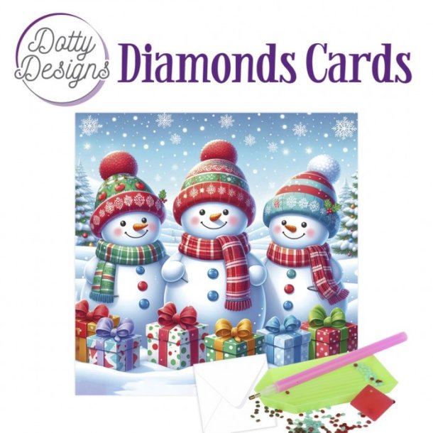 Dotty Designs Diamond Cards - Snowmen