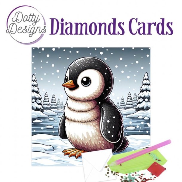 Dotty Designs Diamond Cards - Penguin 2