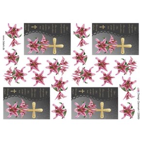 3D ark Guldkors, liljer M6